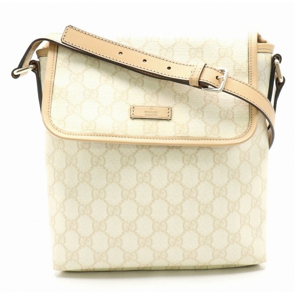 Gucci Handbags - Gucci GG Supreme GG Plus Shoulder Bag Leather Ivory White